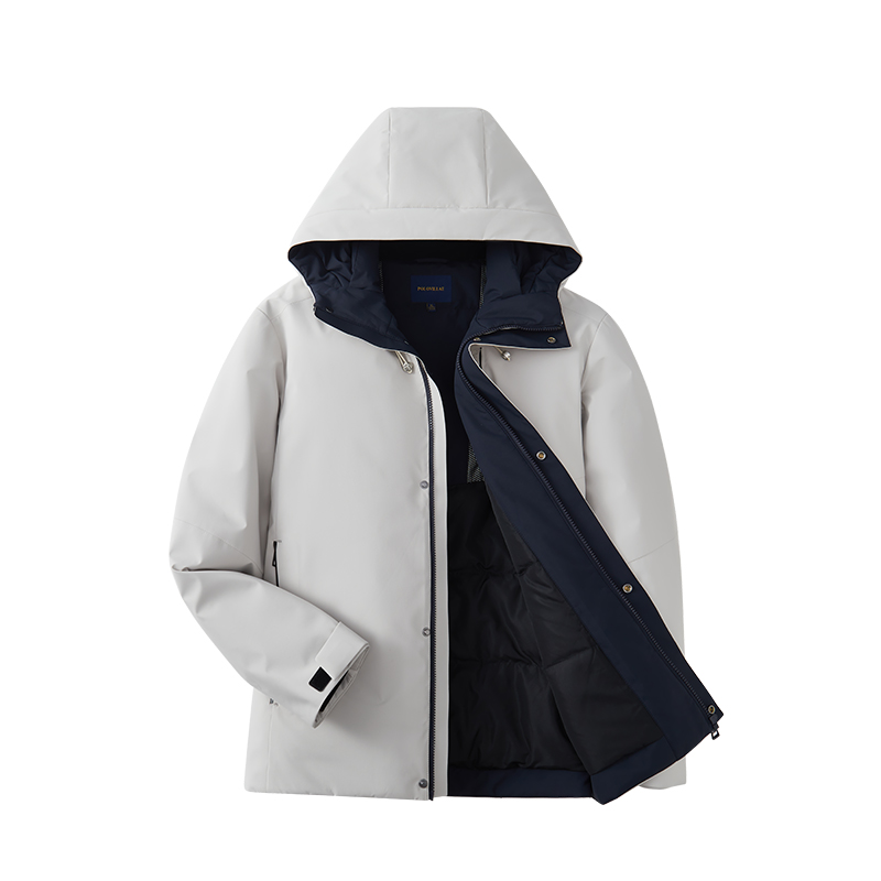 【爆米花专享】连帽羽绒服男中长款时尚保暖外套AOQW269