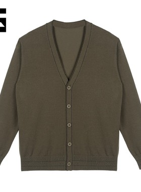 【爆米花专享】KINGSALUTE快奢尚品2025V领开衫毛衣外套23KC2631A