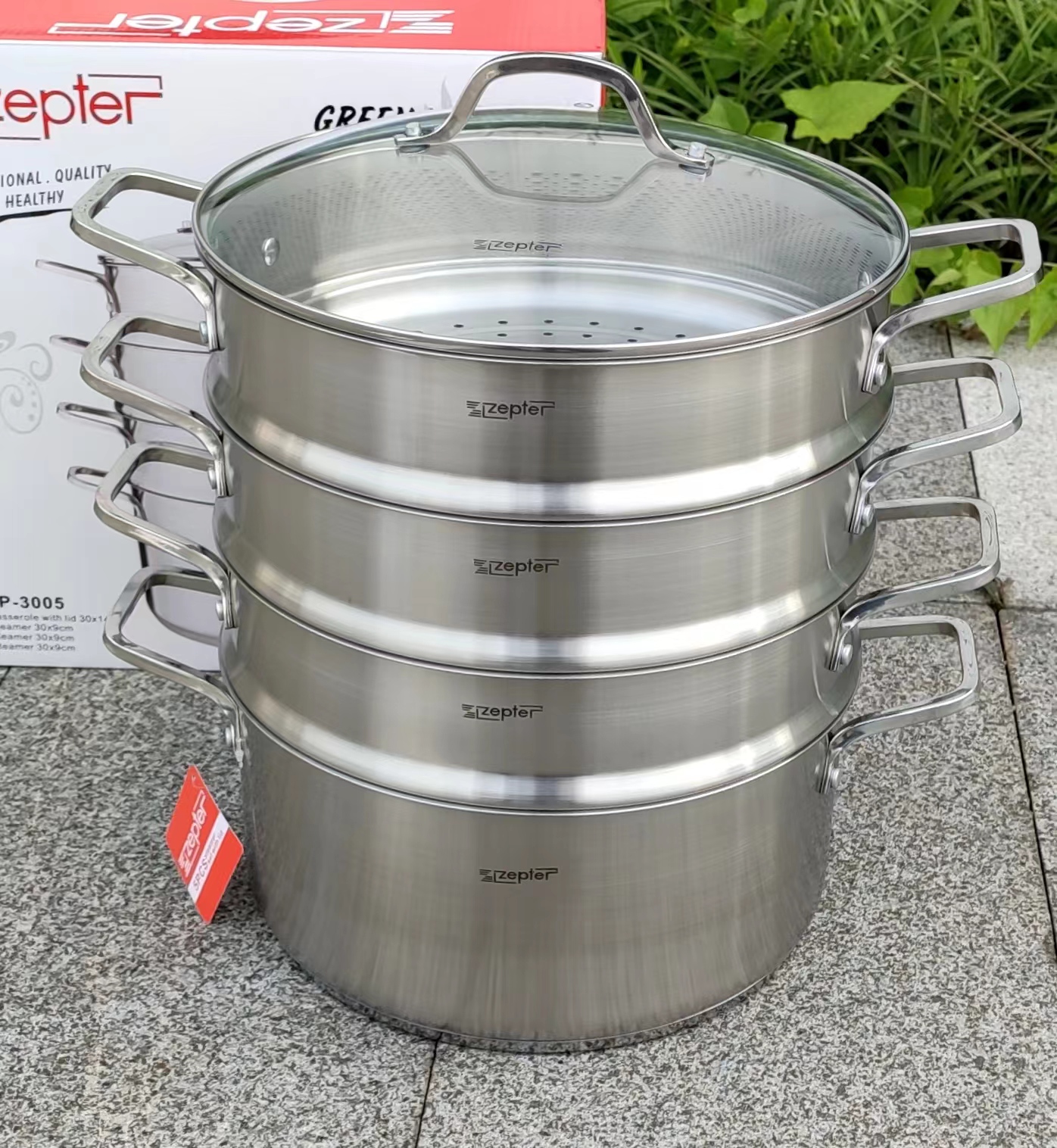 zepter蒸锅加厚多层底