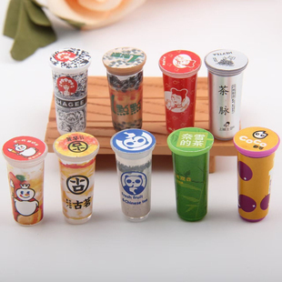 仿真蜜雪微缩立体食玩 迷你奶茶杯子 儿童过家家玩具礼物摆件模型
