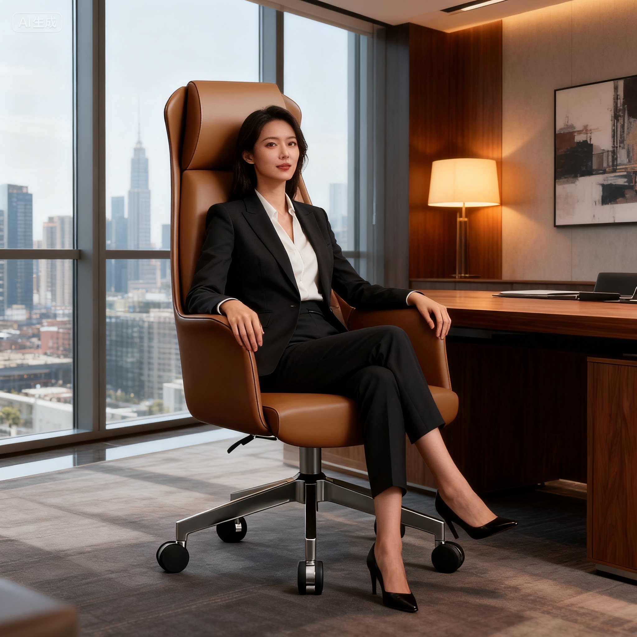 2026新款椅子老板椅办公室高端久坐舒适椅子人体工学椅真皮电脑椅