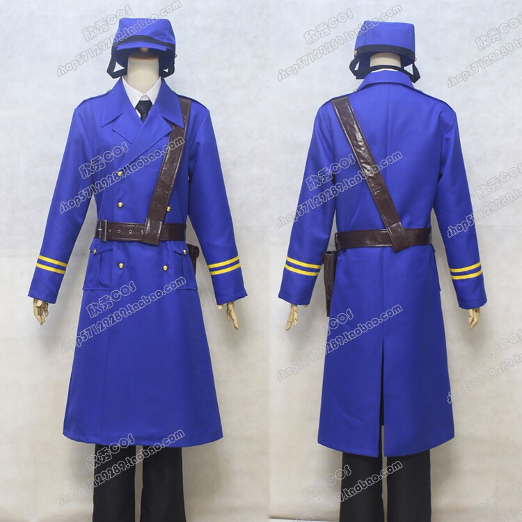 APH 黑塔利亚瑞典军装制服cos衣服动漫cosplay服装男全套定做包邮