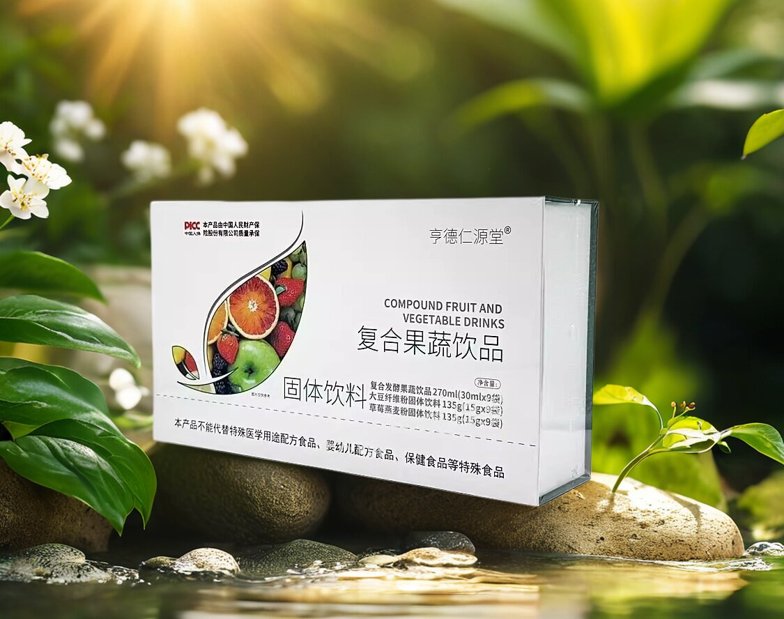 亨德仁源堂复合果蔬饮品大豆纤维草莓燕麦复合酵素正品包邮