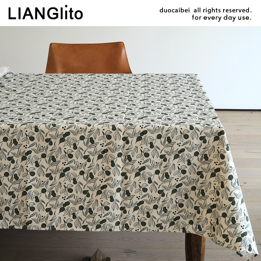 LIANGlito原创北欧手绘果实ins小清新复古防水防污台布桌布餐桌布,居家布艺,桌布,淘宝优惠券,粉丝福利购,淘宝优惠卷