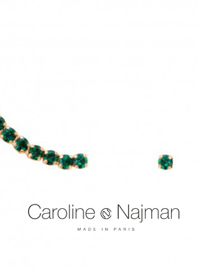 法国caroline najman不对称奥地利水晶耳钉耳环潮牌巴黎专柜