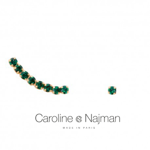 法国caroline najman不对称奥地利水晶耳钉耳环潮牌巴黎专柜