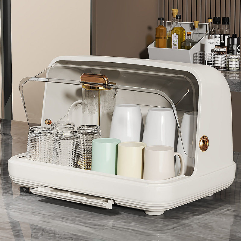 桌面杯子收纳置物架水杯收纳盒防尘防虫茶杯收纳箱托盘沥水杯架子,厨房/烹饪用具,抹布架/厨房清洁收纳架,淘宝优惠券,粉丝福利购,淘宝优惠卷
