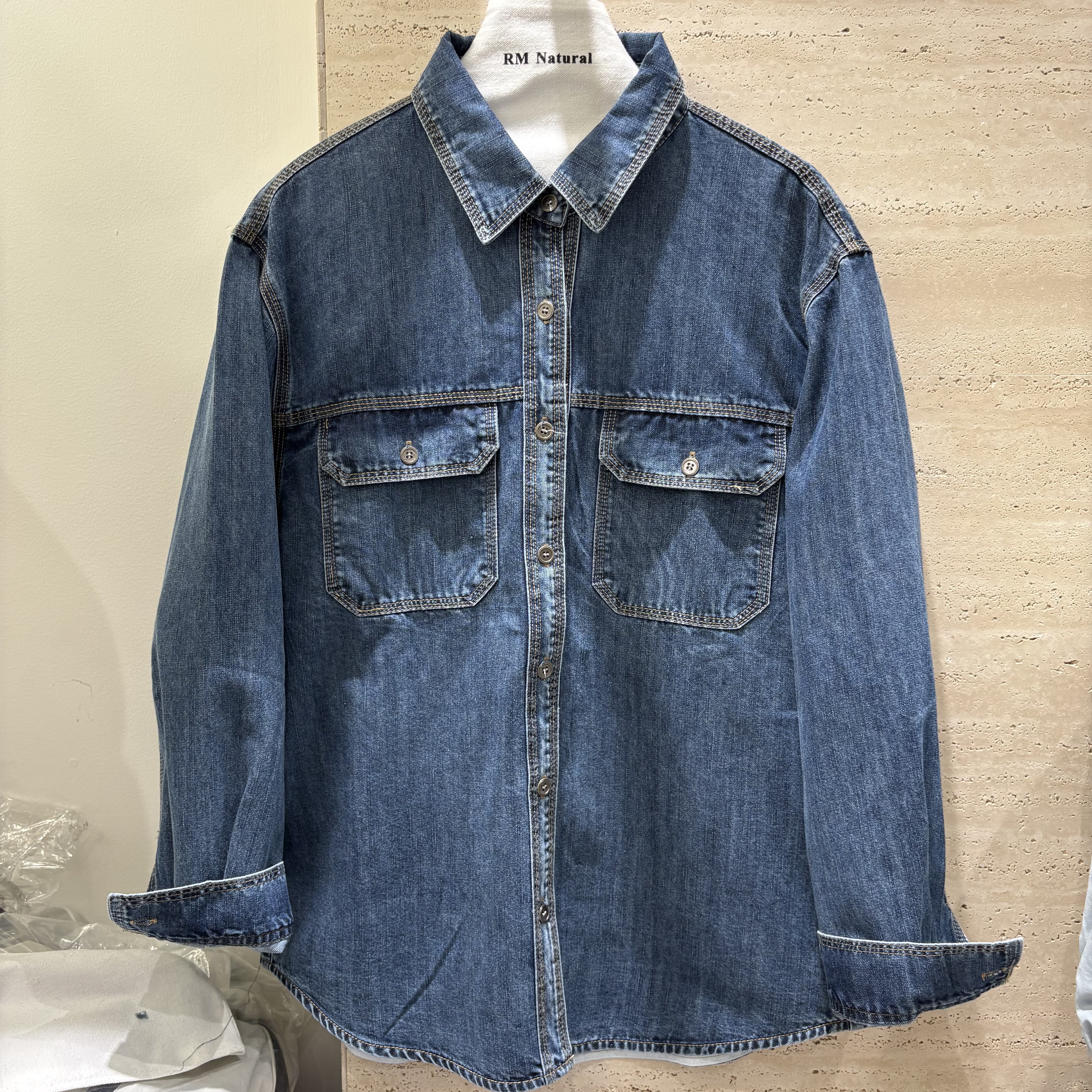 复古港风双口袋水洗牛仔衬衫女bf风显瘦叠穿上衣百搭休闲内搭衬衣,女装/女士精品,衬衫,淘宝优惠券,粉丝福利购,淘宝优惠卷