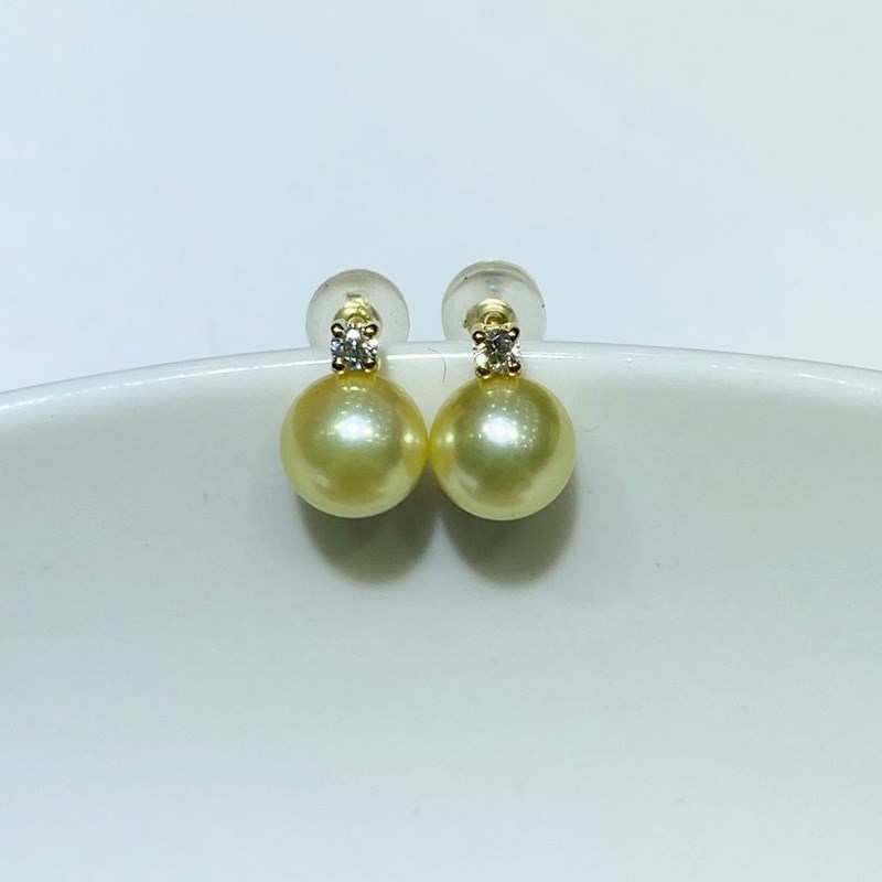 耳钉王妃款正圆海水珍珠