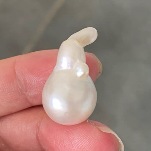 清库存15mm小雪人南洋澳白巴洛克异形海水珍珠单颗裸珠高级感独特