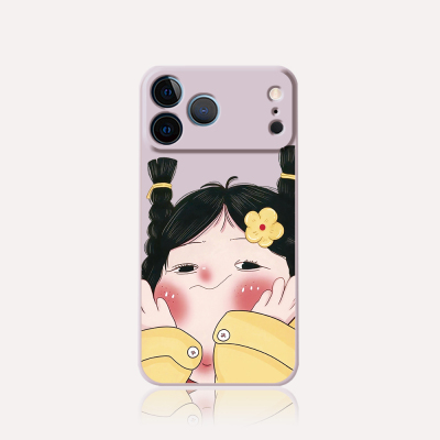 iPhone17air手机壳16软硅胶磨砂浮雕苹果15Promax/14Plus13/12/11小米华为Pura/vivo荣耀OPPO嘟脸女孩
