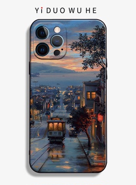 一朶午荷17air16苹果14Promax手机壳iPhone8plus软壳11Pro全包12mini磨砂13插画XR/15