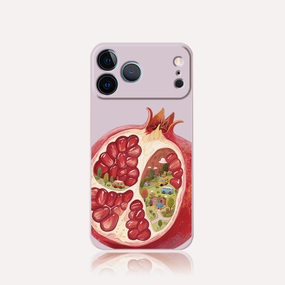 卡通可爱石榴17air iPhone16手机壳软硅胶磨砂苹果15Promax/14Plus13/12/11小米华为vivo荣耀OPPO镂空防摔