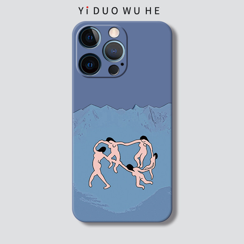 一朶午荷16/17air适用苹果iphone8/15手机壳12mini磨砂XR潮牌14日韩13PRO创意MAX时尚