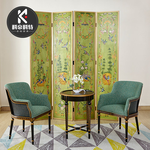 高级藤椅美式乡村复古椅子