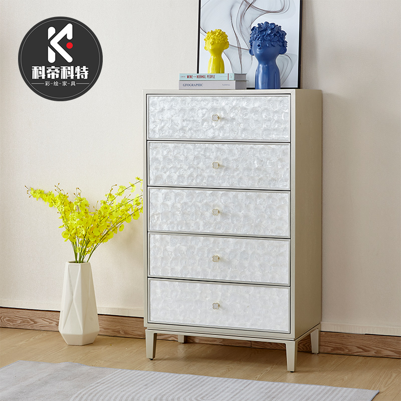 轻奢五斗柜实木简约极简