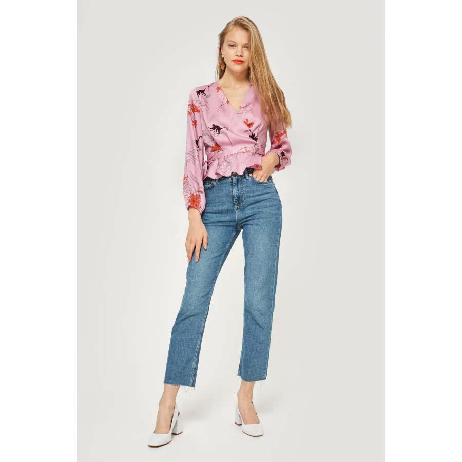 大米可英國代購 TOPSHOP 【嬌小版】印花襯衫