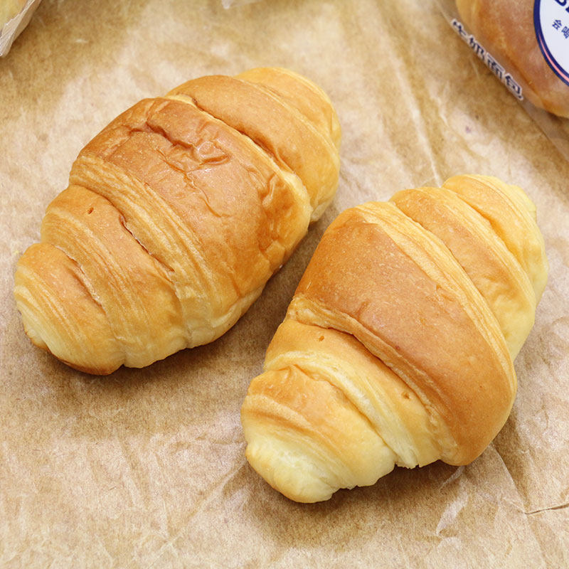 奶香松软泡吧牛奶面包整箱800g营养早餐食品零食牛角包新包装_虎窝淘
