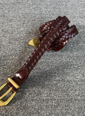 牛皮针扣小腰带女百搭