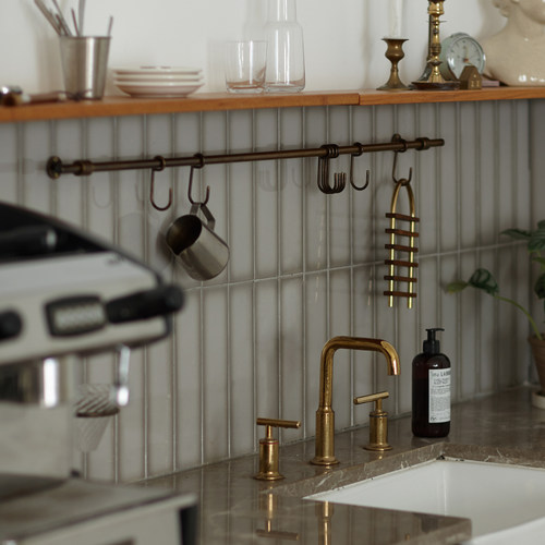 黄铜时代厨房挂杆古铜色