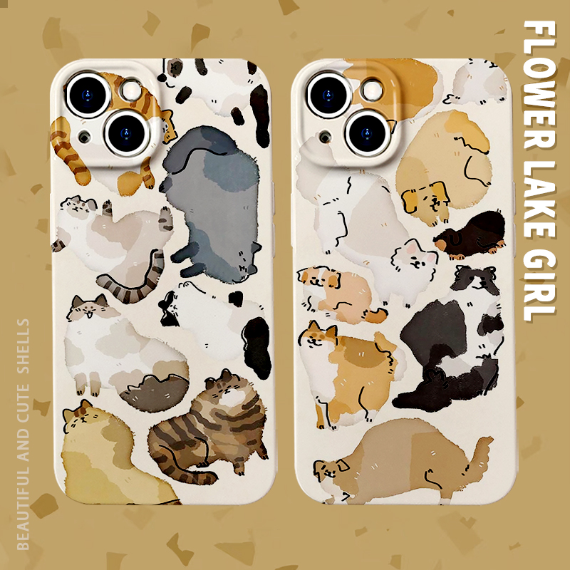 安卓iPhone菲林手绘猫狗手机壳