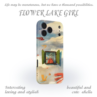 16promax手机壳华为mate60软OPPOreon12苹果14小众vivoX200一加ACE3V 森系飞鸟女孩适用iPhone17 窗外风景