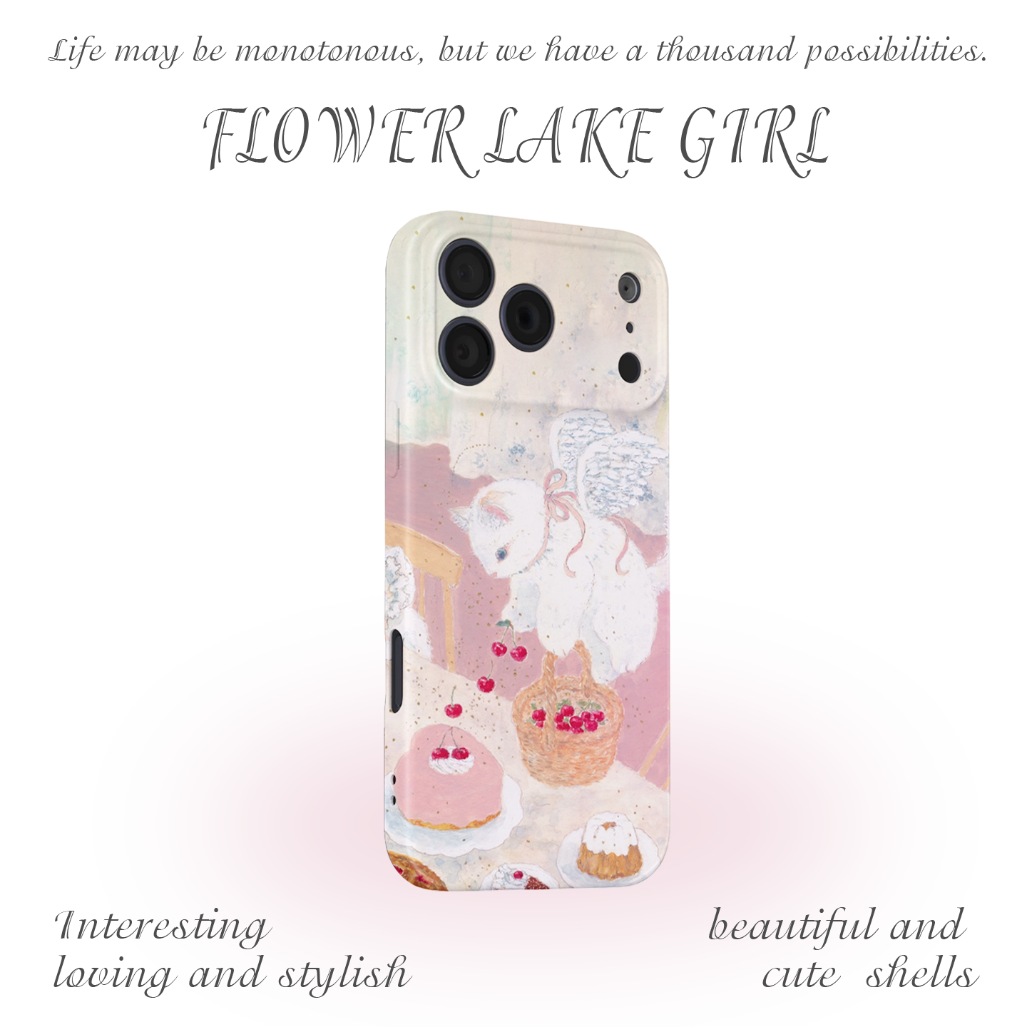 【樱桃天使】温柔粉小猫适用iPhone17/16promax手机