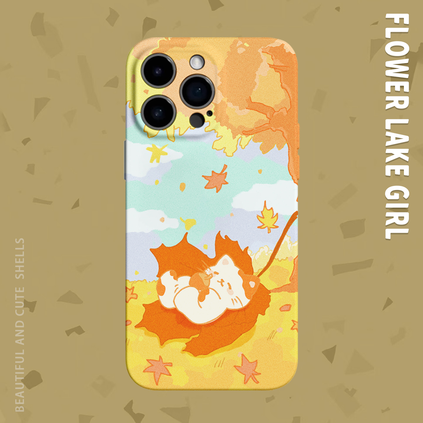 【惆怅的枫叶】油画猫咪手机壳