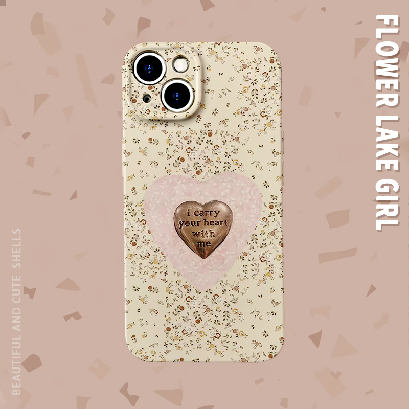 【碎花太温柔啦】少女爱心手机壳
