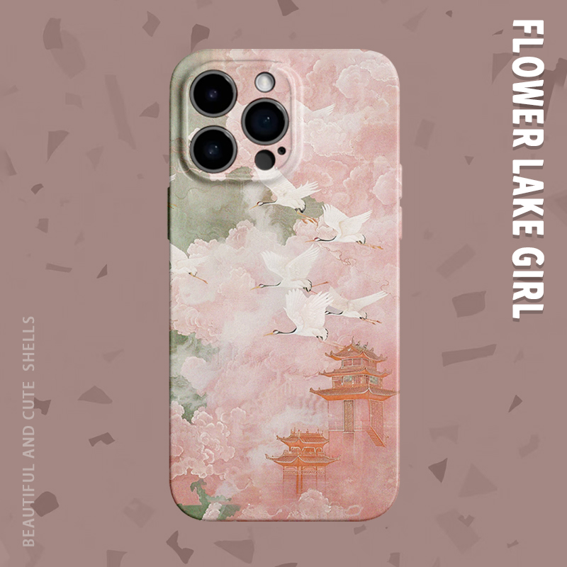 【中式审美真绝】宫殿仙鹤手机壳