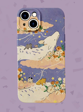 梦中花园~梦幻龙菲林适用iPhone13promax手机壳华为nova11小众小米14红米k60硬壳vivoiqooneo7治愈苹果15pro