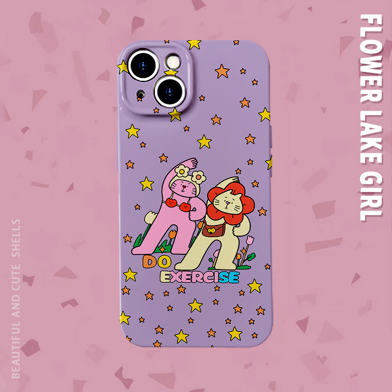 安卓iPhone菲林做运动小猫手机壳