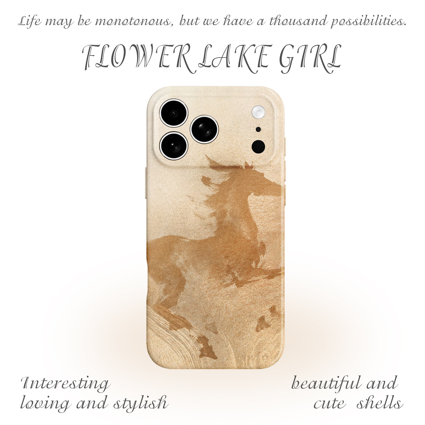 【驭马游】中式奔腾金马适用iPhone16/17promax手机