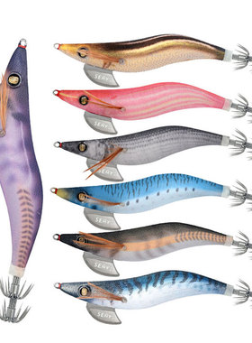 西鱿SEAYO龙 木虾软丝乌贼西瓜红大尾鱿夜光墨鱼鱿鱼钩 squid jig
