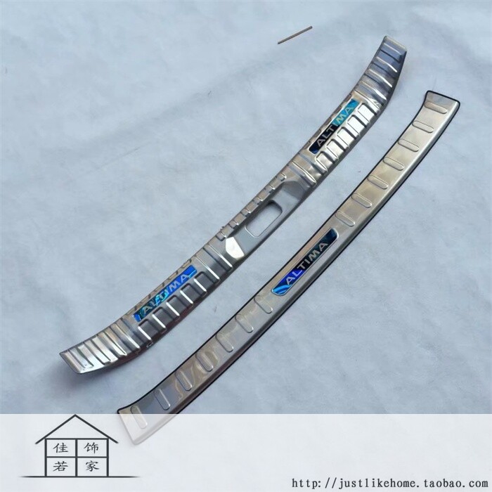 19-23款新天籁 专用不锈钢内外后护板 尾箱防护门槛条 后杠踏板贴