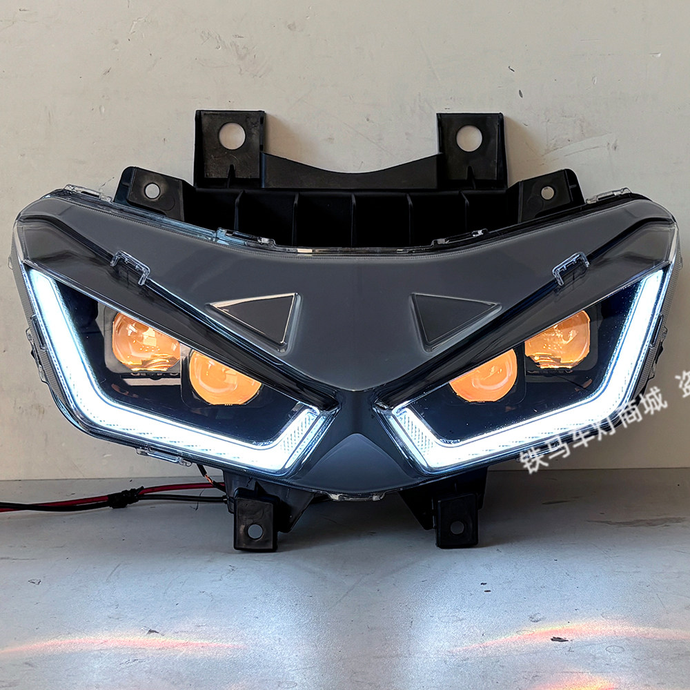 适用于赛科龙rt250大灯总成升级LED矩阵透镜大灯改装激光模组车灯