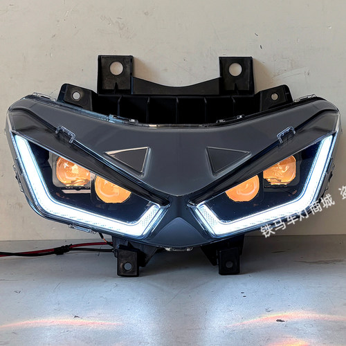 适用于赛科龙rt250大灯总成升级LED矩阵透镜大灯改装激光模组车灯