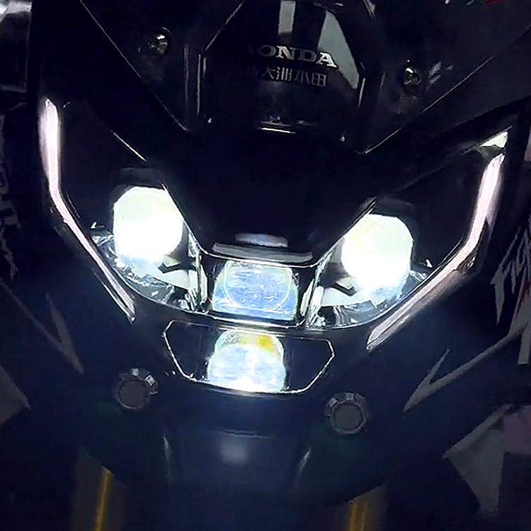 适用新大洲本田战鹰cbf190x大灯总成改装LED矩阵模组激光大灯升级