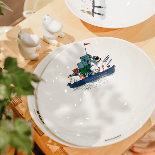 Moomin可爱卡通创意骨瓷陶瓷深盘