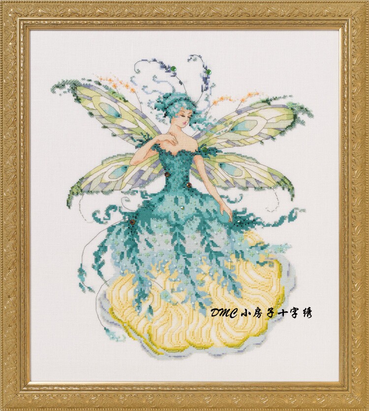 五皇冠 小房子十字绣 正品法国DMC MD159 海蓝仙女 珠子水晶