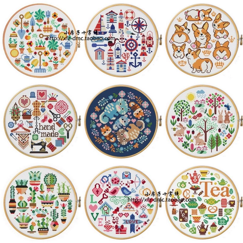 Круглый милый мультяшный домик, DIY, принт, подарок на день рождения