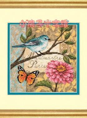 正品法国DMC十字绣套件-Bird Poste-65103－中国风花鸟混绣摆件