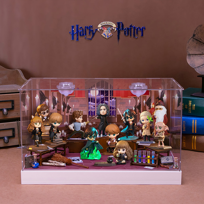 哈利波特手办盲盒收纳展示场景盒