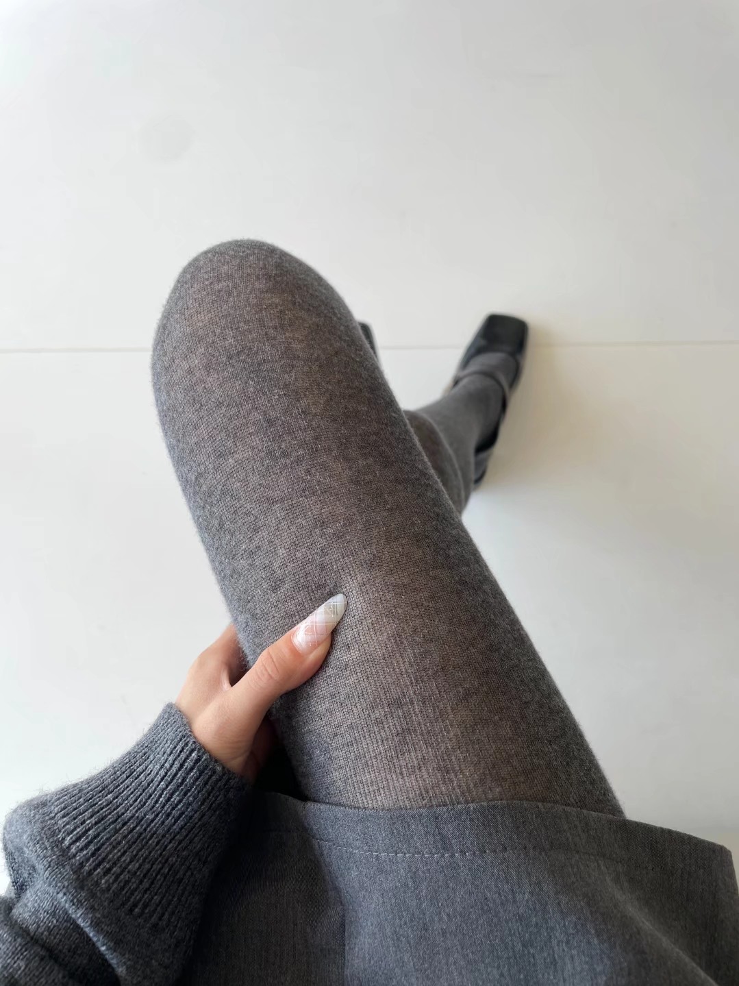 春夏季半透薄款纯棉灰色连裤袜女加档简约百搭纯棉打底袜舒适不勒