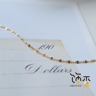钛钢炉内镀18k金 保色不掉色 嘴唇链散链 闪链手链项链diy配件