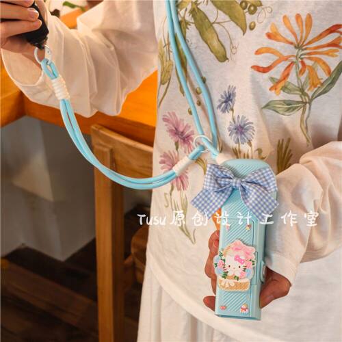 tusu蓝色蝴蝶结花篮KT大