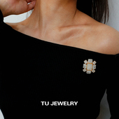 别针 小众设计几何天然水晶胸针轻奢高级气质大衣西装 TU家 方糖