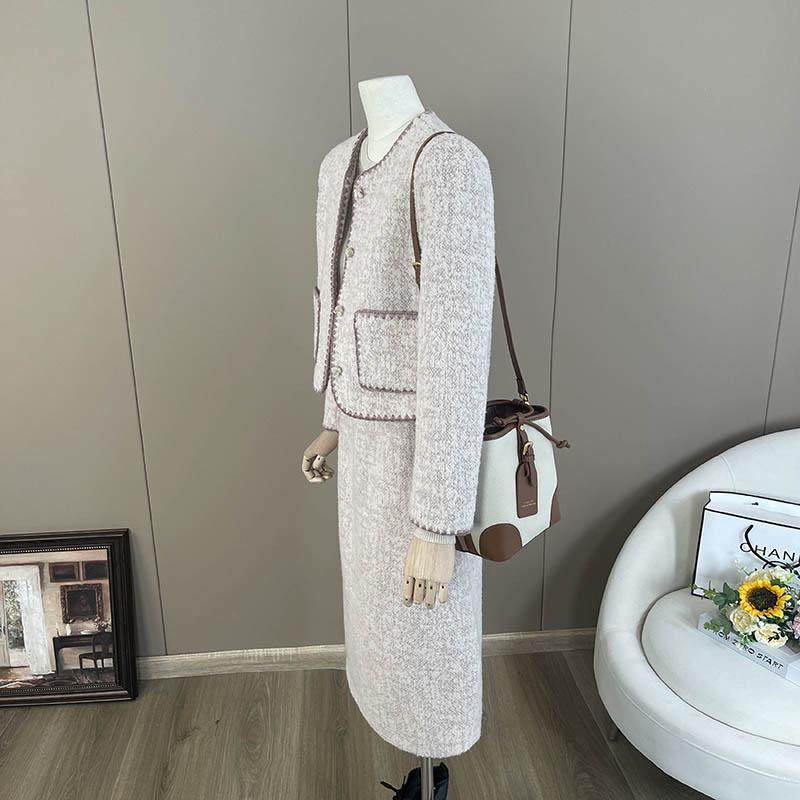 小香风羽绒服女2025冬季新款高级感羊毛呢千金名媛半身裙两件套,女装/女士精品,时尚套装,淘宝优惠券,粉丝福利购,淘宝优惠卷