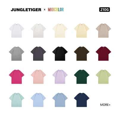 MIDCOLOR夏季210g多色基础款短袖