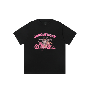 潮流宽松百搭260g重磅T恤潮 美式 丛林老虎街头涂鸦老虎短袖 男夏季